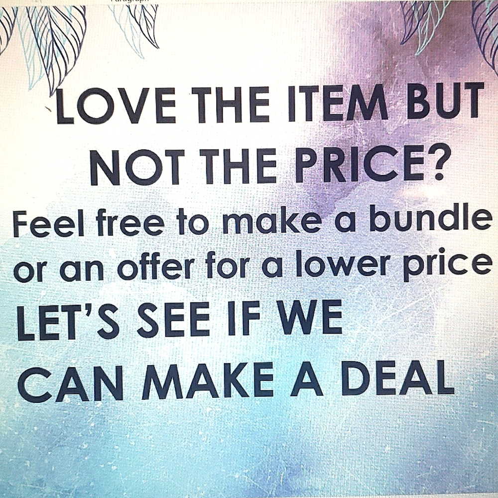 Feel free to counter an offer lets see if we can get the right price for us both